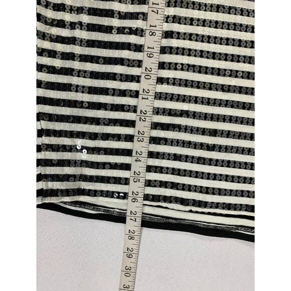 Ruby Rd. Women's Black & White Stripped Top - Picture 5 of 5